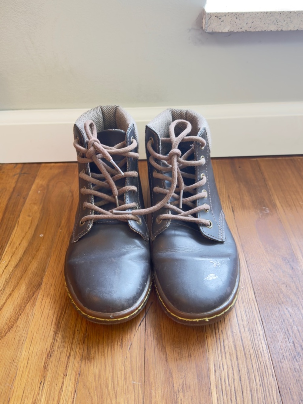 Dr. Martens Brown Leather Combat Boots